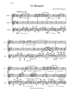 Le Bouquet: For 2 flutes and guitar by David W Solomons