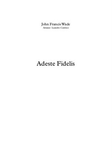 Instrumental version: For full orchestra by John Francis Wade