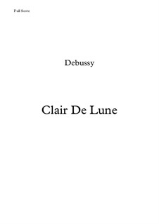 No.3 Clair de lune: For brass quintet by Claude Debussy