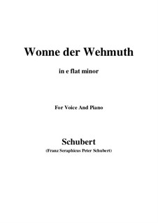 Wonne der Wehmut (Delight in Melancholy), D.260 Op.115 No.2: E flat minor by Franz Schubert