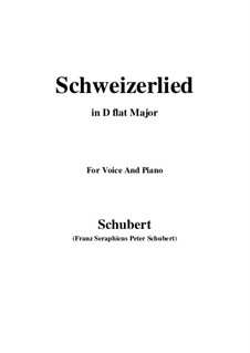 Schweizerlied (Swiss Song), D.559: D flat Major by Franz Schubert