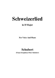 Schweizerlied (Swiss Song), D.559: D Major by Franz Schubert