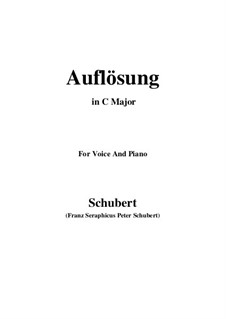 Auflösung (Dissolution), D.807: B flat Major by Franz Schubert