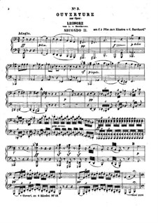 Leonore. Overture No.3, Op.72b: Version for two pianos eight hands – piano II part by Ludwig van Beethoven