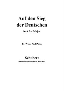 Auf den Sieg der Deutschen, D.81: A flat Major by Franz Schubert