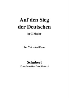 Auf den Sieg der Deutschen, D.81: G Major by Franz Schubert