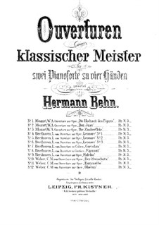 Leonore. Overture No.3, Op.72b: Version for two pianos four hands by Ludwig van Beethoven