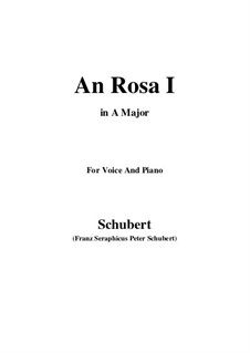 An Rosa (To Rosa), D.315: A Major by Franz Schubert