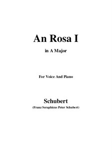 An Rosa (To Rosa), D.315: A Major by Franz Schubert