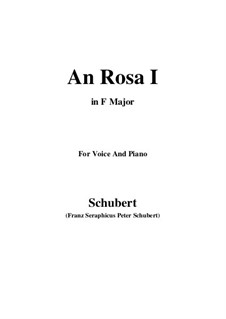An Rosa (To Rosa), D.315: F Major by Franz Schubert