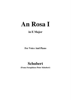 An Rosa (To Rosa), D.315: E Major by Franz Schubert