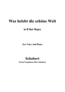 Die Zauberharfe (The Magic Harp), D.644: Was belebt die schöne Welt (B flat Major) by Franz Schubert