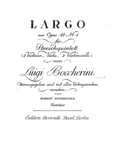 Largo: For string quintet by Luigi Boccherini