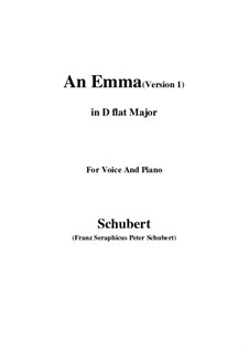 An Emma, D.113 Op.58 No.2: First edition (D flat Major) by Franz Schubert