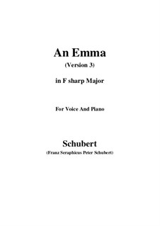 An Emma, D.113 Op.58 No.2: Third edition (F sharp Major) by Franz Schubert