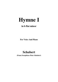 Hymn I for Voice and Piano, D.659: B flat minor by Franz Schubert