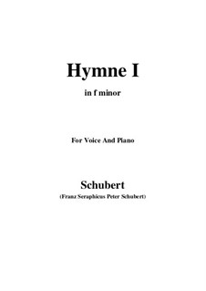 Hymn I for Voice and Piano, D.659: F minor by Franz Schubert