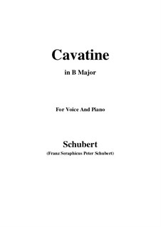 Alfonso and Estrella, D.732: Cavatine, for voice and piano (B Major) by Franz Schubert