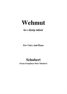 Wehmut (Melancholy), D.772 Op.22 No.2: C sharp minor by Franz Schubert