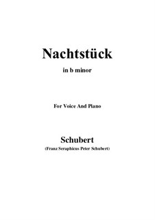 Nachtstück (Nocturne), D.672 Op.36 No.2: For voice and piano (b minor) by Franz Schubert