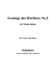 No.2 Wer nie sein Brot mit Tränen ass: F sharp minor by Franz Schubert