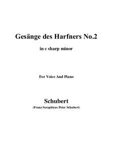 No.2 Wer nie sein Brot mit Tränen ass: C sharp minor by Franz Schubert