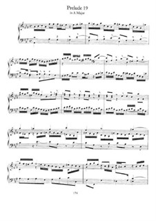 Prelude and Fugue No.19 in A Major, BWV 864: For piano by Johann Sebastian Bach