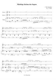 There Shall Be Showers of Blessing: For two violins and piano by James McGranahan