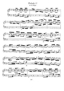 Prelude and Fugue No.17 in A Flat Major, BWV 886: For piano by Johann Sebastian Bach