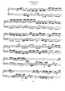 Prelude and Fugue No.23 in B Major, BWV 892: For piano by Johann Sebastian Bach