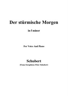 No.18 Der stürmische Morgen (The Stormy Morning): For voice and piano (f sharp minor) by Franz Schubert