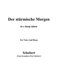 No.18 Der stürmische Morgen (The Stormy Morning): For voice and piano (c minor) by Franz Schubert