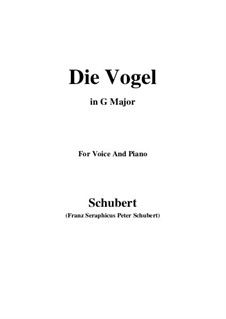 Die Vögel (The Birds), D.691: G Major by Franz Schubert