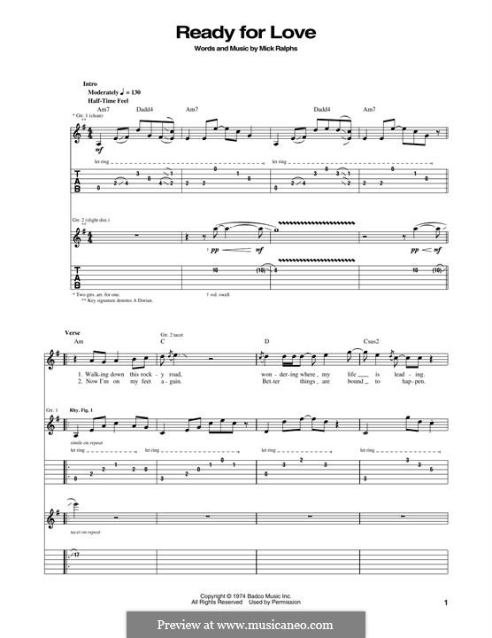 Ready for love bad company by m ralphs sheet music on musicaneo