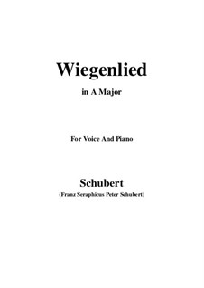 Wiegenlied (Cradle Song), D.867 Op.105 No.2: For voice and piano (A Major) by Franz Schubert