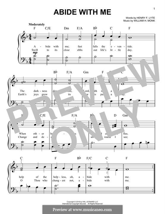 Abide with Me: For piano by William Henry Monk