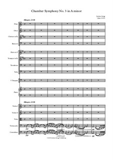 Chamber Symphony No.3 in A minor: Chamber Symphony No.3 in A minor by Jordan Grigg