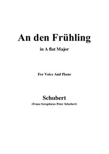 An den Frühling (To Spring), D.587: A flat Major by Franz Schubert
