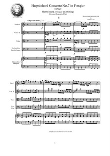 9 Concertos for Harpsicord obbligato and Strings: Concerto No.7 in F major, CSPla25 by Giovanni Benedetto Platti