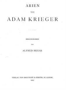 New Arias: New Arias by Adam Krieger