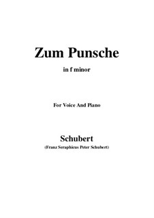 Zum Punsche (In Praise of Punch), D.492: F minor by Franz Schubert