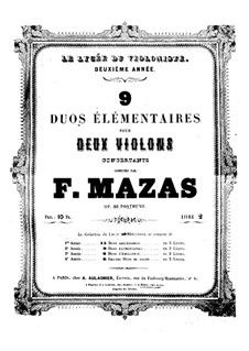 Nine Duets for Two Violins, Op. posth.86 No.4-9: Parts by Jacques Féréol Mazas