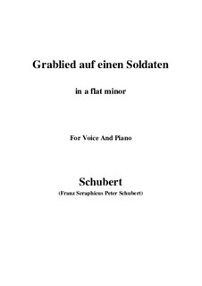 Grablied auf einen Soldaten (Dirge for a Soldier), D.454: A flat minor by Franz Schubert