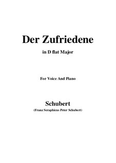 Der Zufriedene (The Contented Man), D.320: D flat Major by Franz Schubert