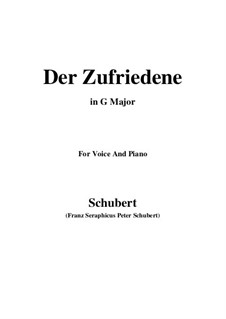 Der Zufriedene (The Contented Man), D.320: G Major by Franz Schubert