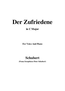Der Zufriedene (The Contented Man), D.320: C Major by Franz Schubert