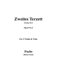 String Trio in E Major, Op.61: Score, parts by Robert Fuchs