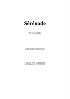 Serenade: For voice and piano (F Major) by Charles Gounod