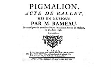 Pigmalion, RCT 52: Pigmalion by Jean-Philippe Rameau