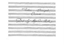 Concerto for Violin in G Major, BI 520: Strings parts by Alessandro Rolla